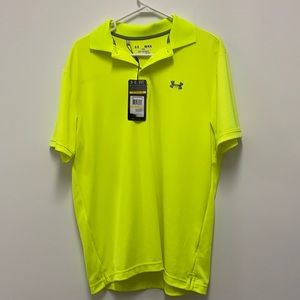 Men’s Neon Yellow Under Armour Golf Polo Shirt M